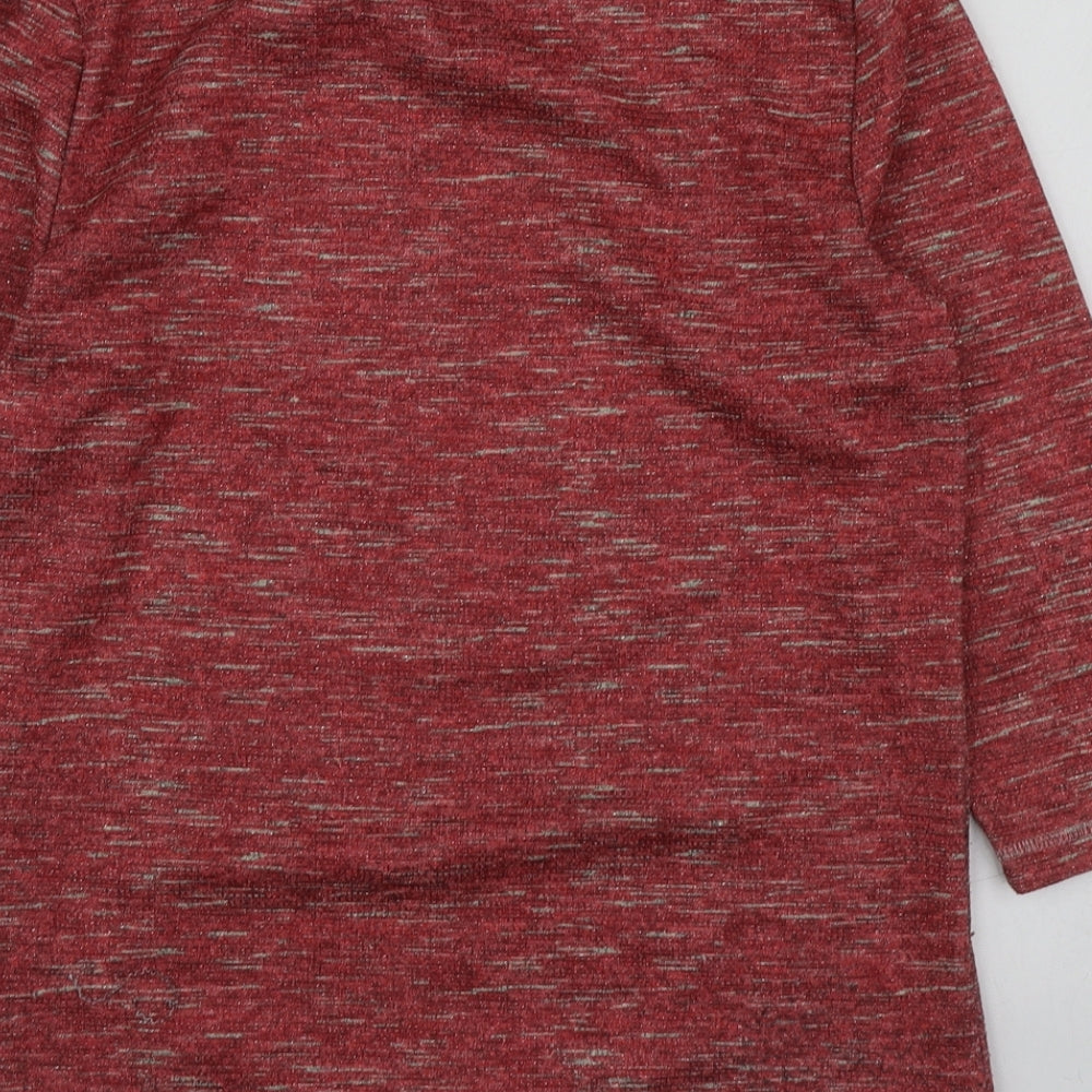 Womens UK Size S Anna Rose Red Basic Blouse