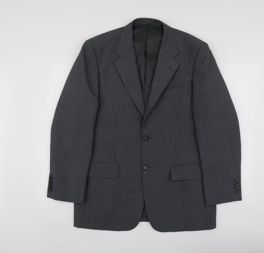 Mens UK Size M Lee Greenwood Regular Grey Suit Jacket