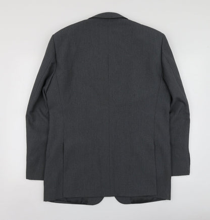 Mens UK Size M Lee Greenwood Regular Grey Suit Jacket