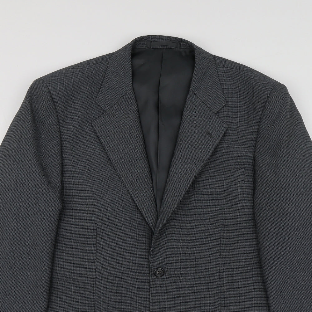 Mens UK Size M Lee Greenwood Regular Grey Suit Jacket
