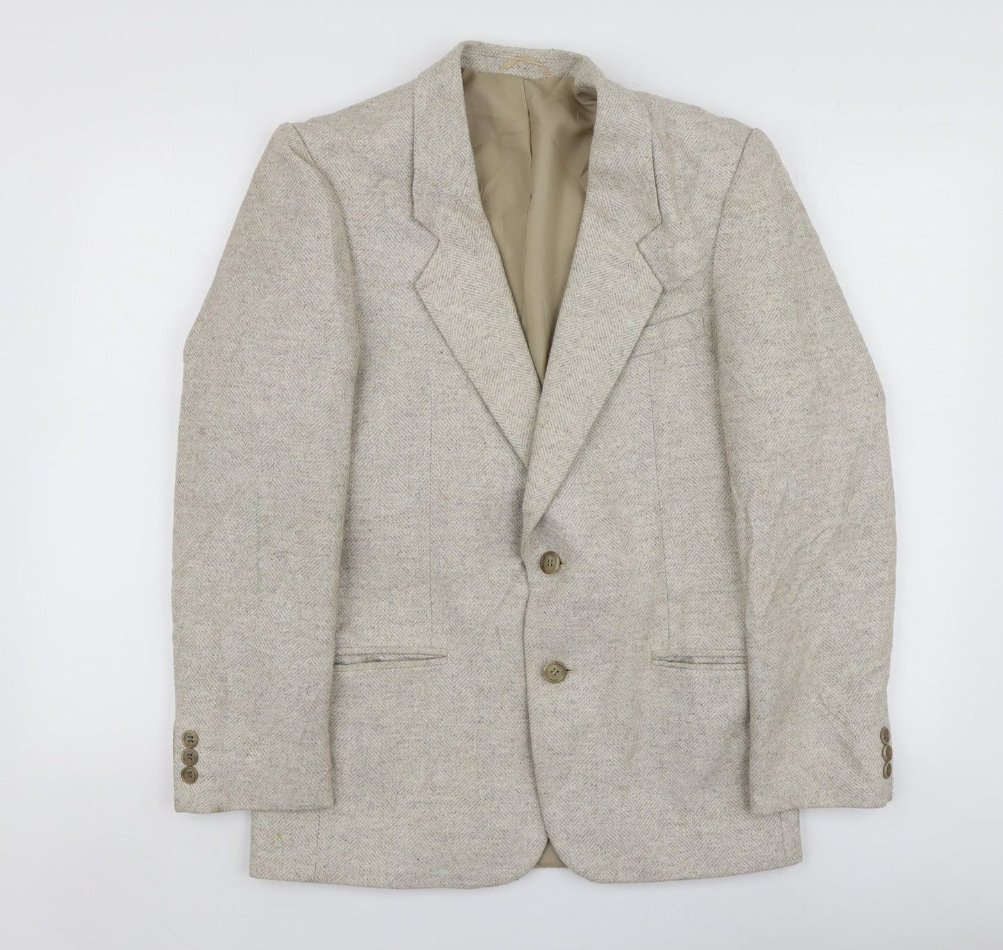 Collier Womens Beige  Polyester Jacket Suit Jacket Size L