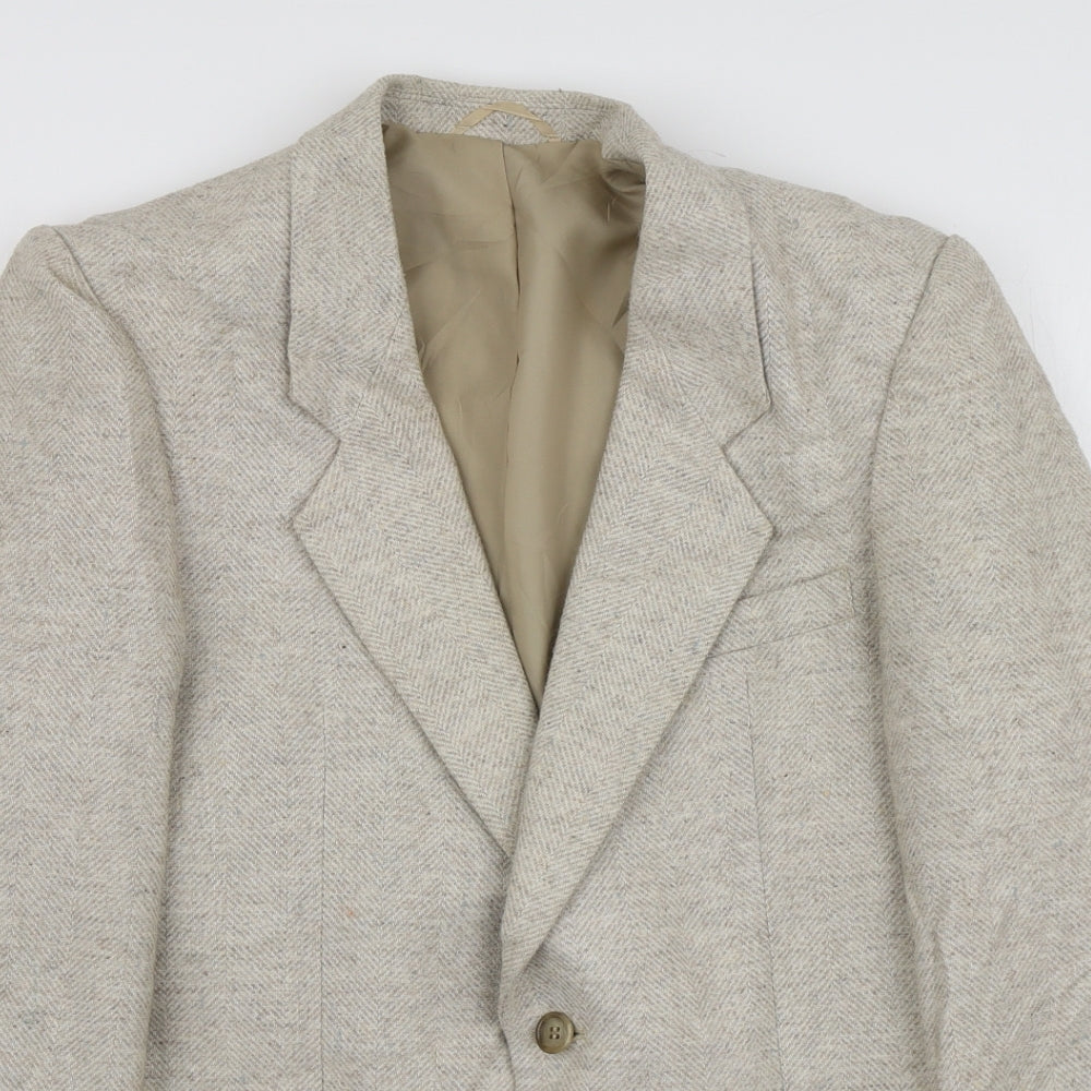Collier Womens Beige  Polyester Jacket Suit Jacket Size L