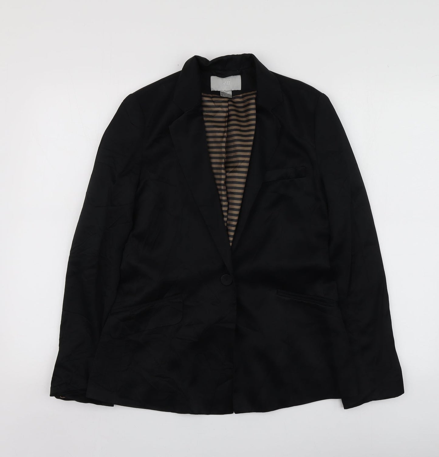 Womens UK Size 36 H&M Regular Black Suit Jacket