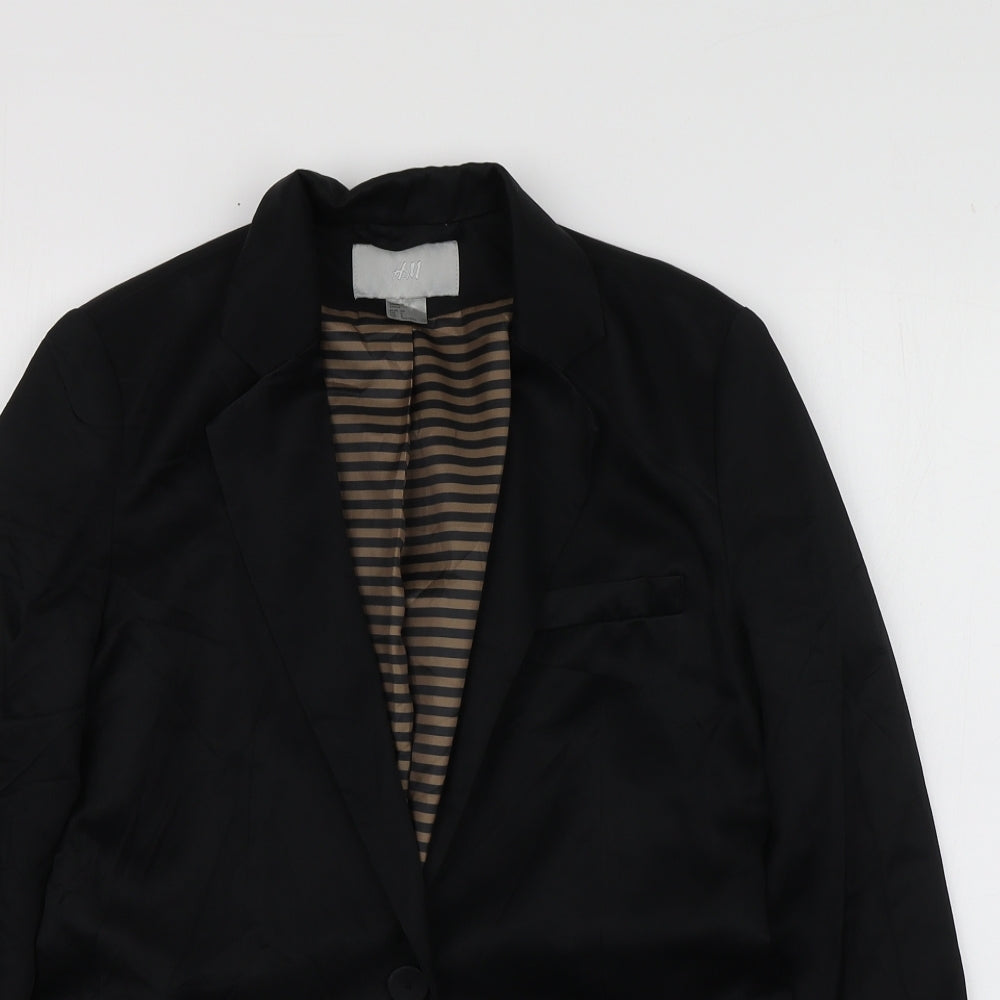 Womens UK Size 36 H&M Regular Black Suit Jacket