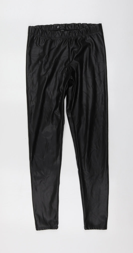 Womens UK Size 12 M&Co Regular Fit Jegging Black Trousers