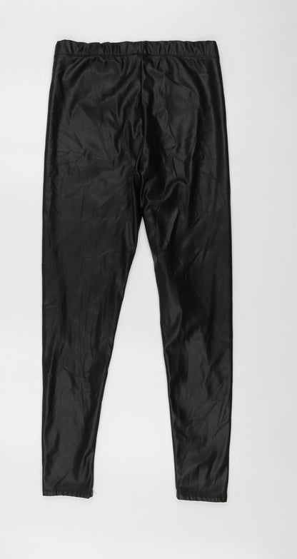Womens UK Size 12 M&Co Regular Fit Jegging Black Trousers