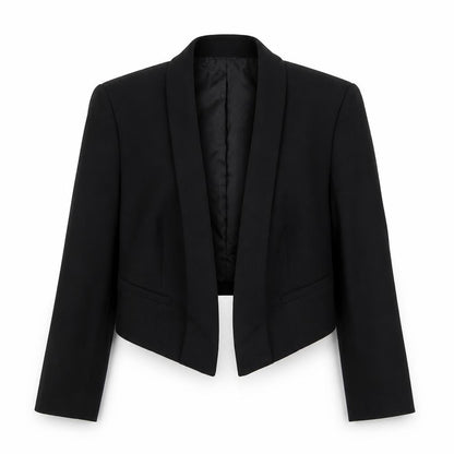 Try Womens Black  Polyester Jacket Blazer Size S