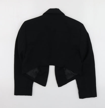 Try Womens Black  Polyester Jacket Blazer Size S