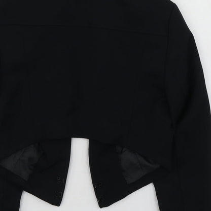 Try Womens Black  Polyester Jacket Blazer Size S