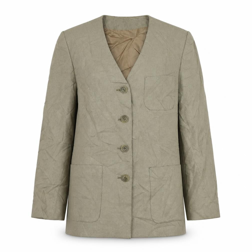 Bianca Womens Beige  Lyocell Jacket Suit Jacket Size 38