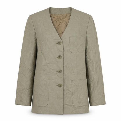 Bianca Womens Beige  Lyocell Jacket Suit Jacket Size 38