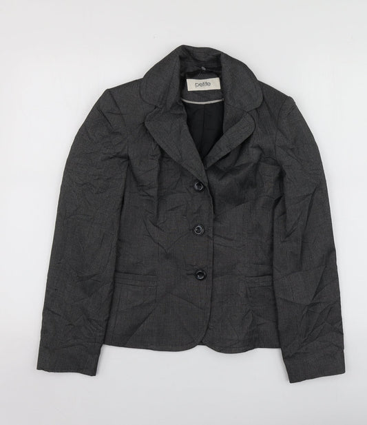 BHS Womens Grey  Polyester  Suit Jacket Size 8