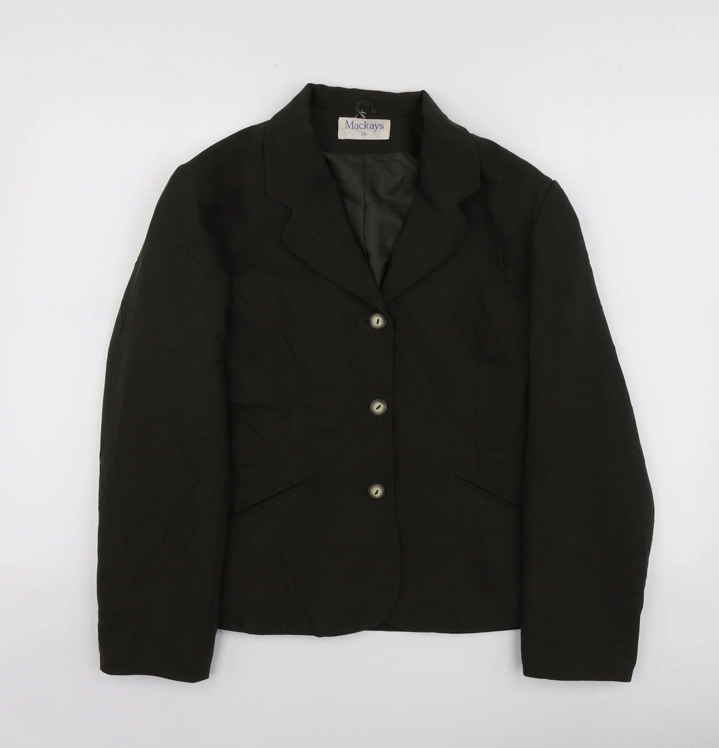 Mackays Womens Green  Polyester Jacket Suit Jacket Size 14