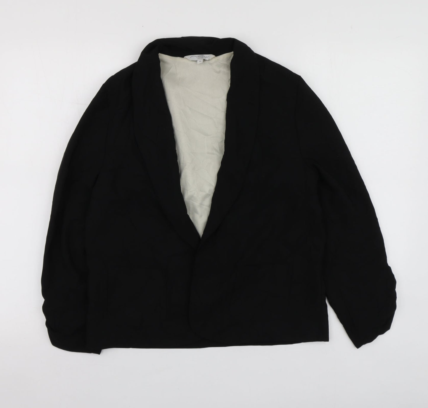 New Look Womens Black  Polyester Jacket Blazer Size 10