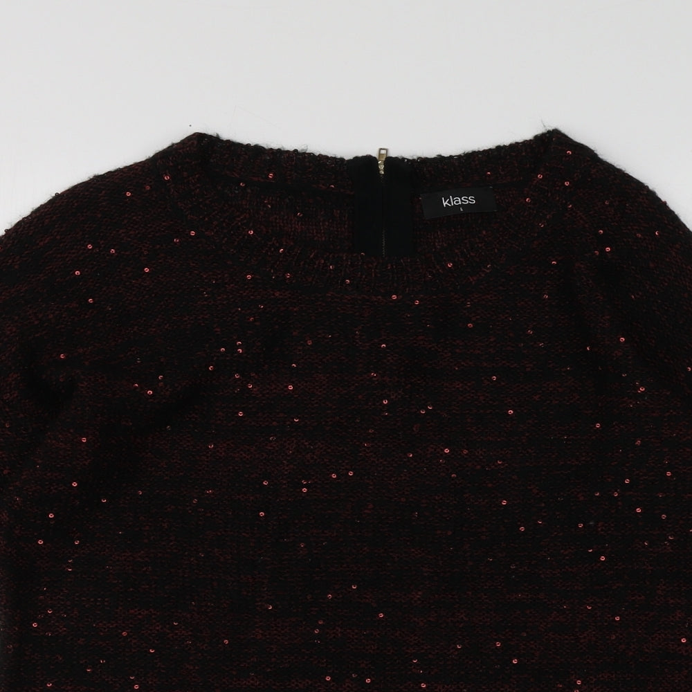 Womens UK Size L Klass Red Pullover Jumper