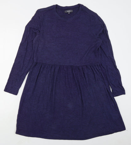 Studio Womens Blue  Viscose A-Line  Size 12  Crew Neck Pullover