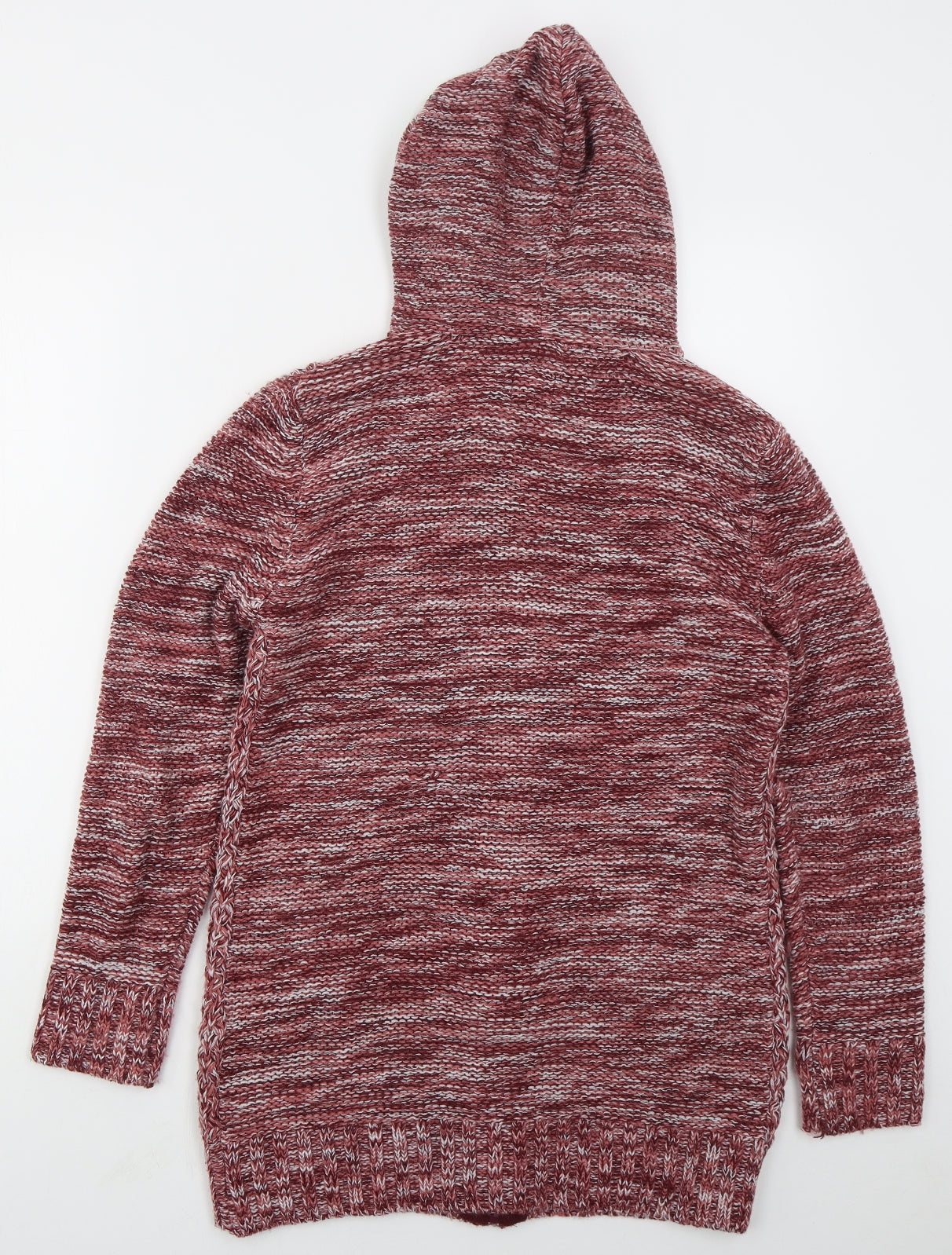 B You Womens Pink High Neck  Acrylic Full Zip Jumper Size M