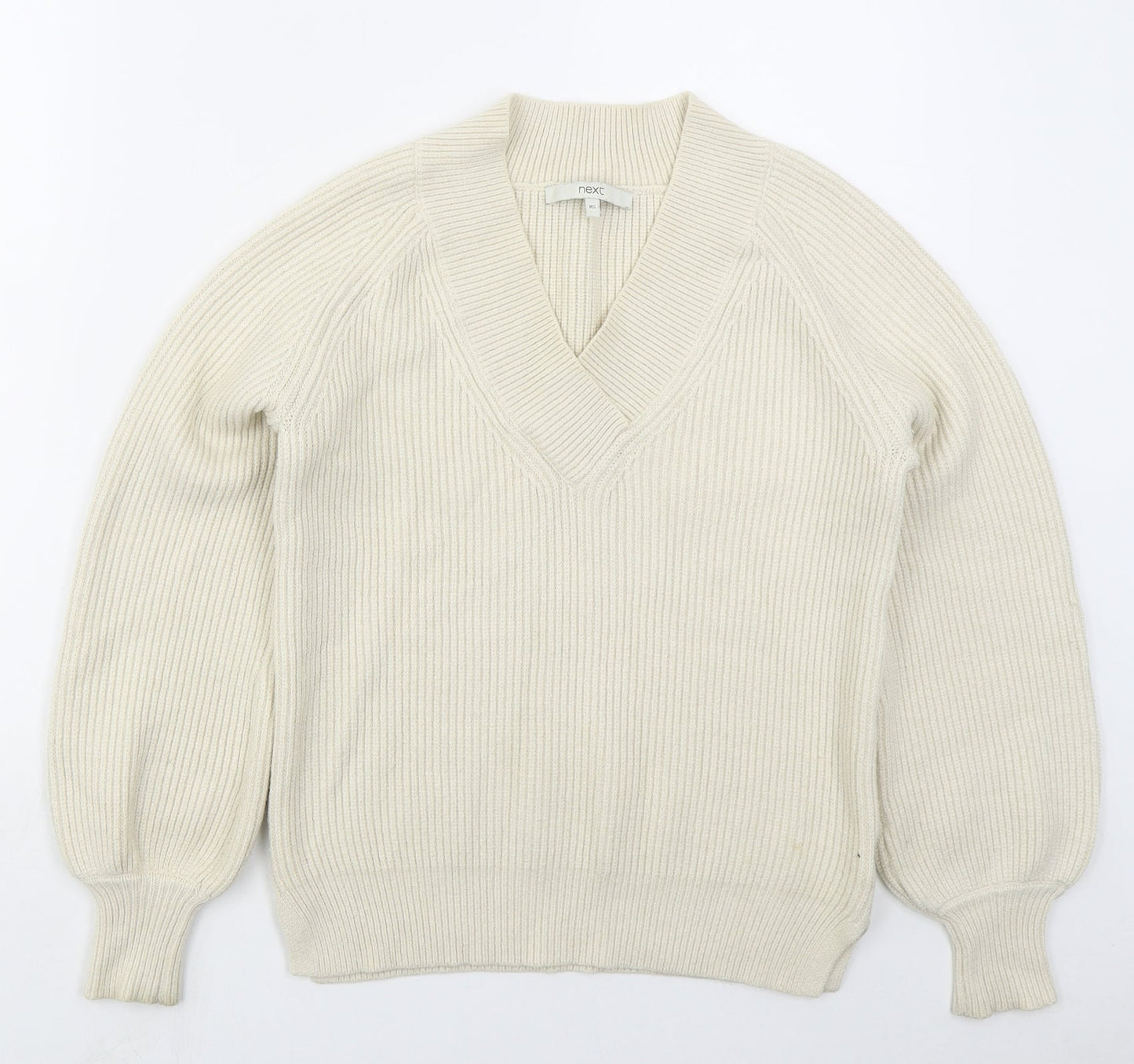 Womens UK Size XS NEXT Beige Pullover Jumper