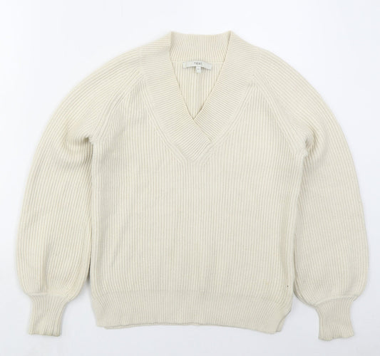 Womens UK Size XS NEXT Beige Pullover Jumper
