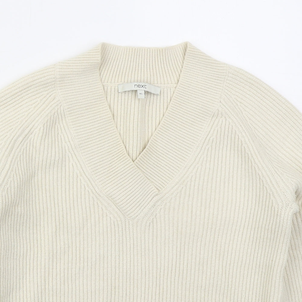Womens UK Size XS NEXT Beige Pullover Jumper