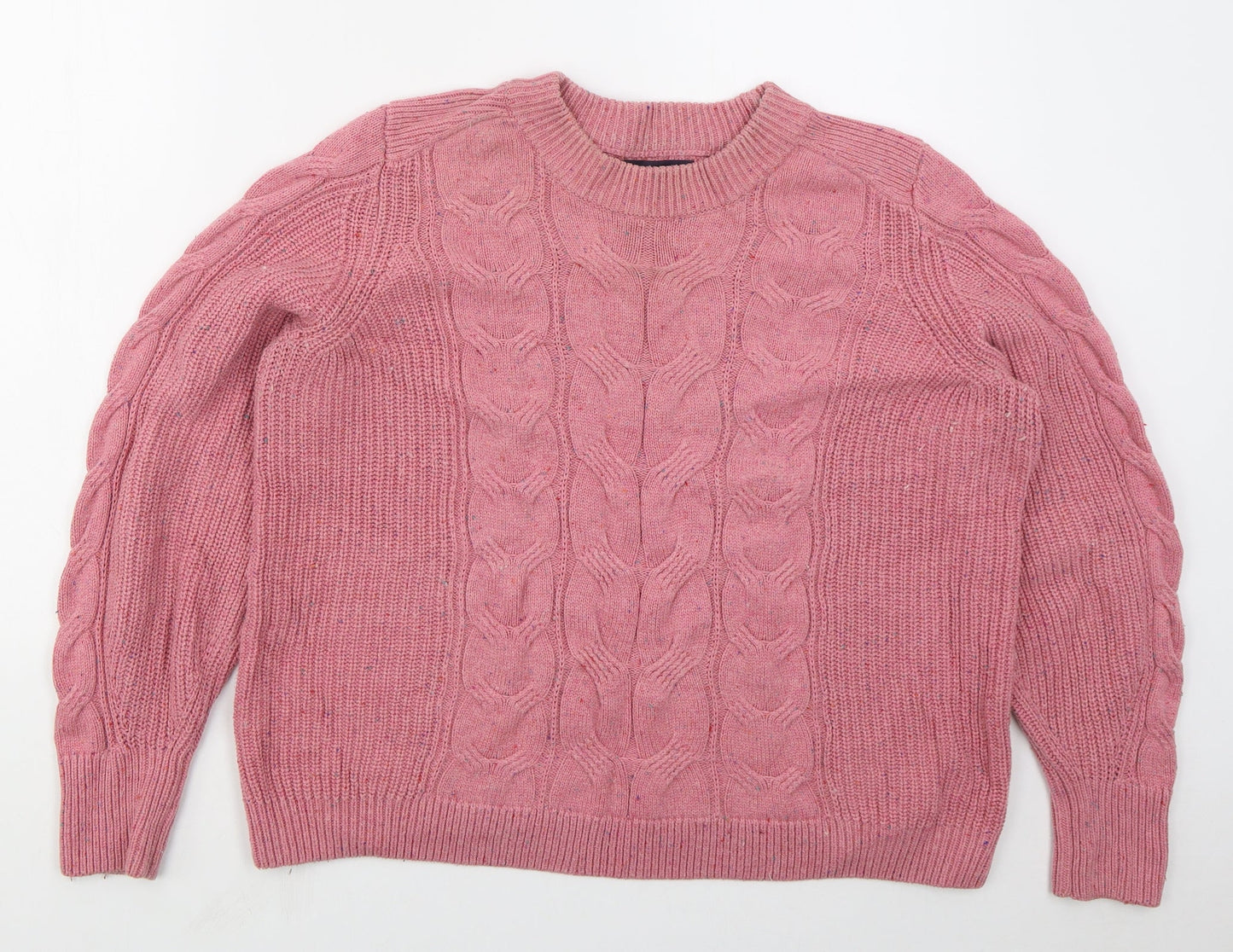 Womens UK Size L Marks and Spencer Pink Pullover Jumper