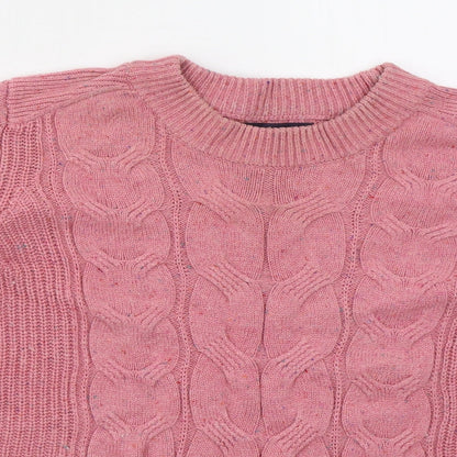 Womens UK Size L Marks and Spencer Pink Pullover Jumper