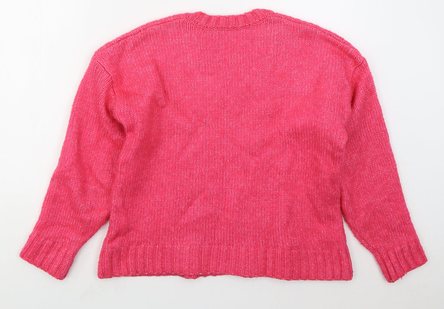 Womens UK Size S Marks and Spencer Pink Pullover Jumper