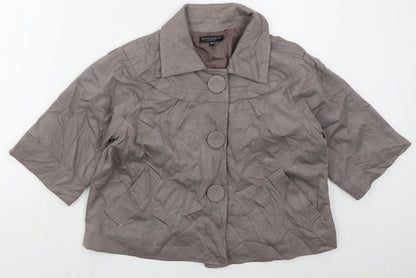 Betty Jackson Womens Grey   Jacket  Size 12  Button