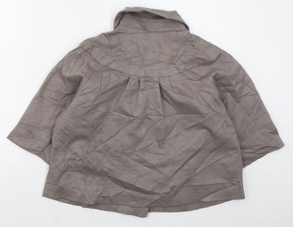 Betty Jackson Womens Grey   Jacket  Size 12  Button