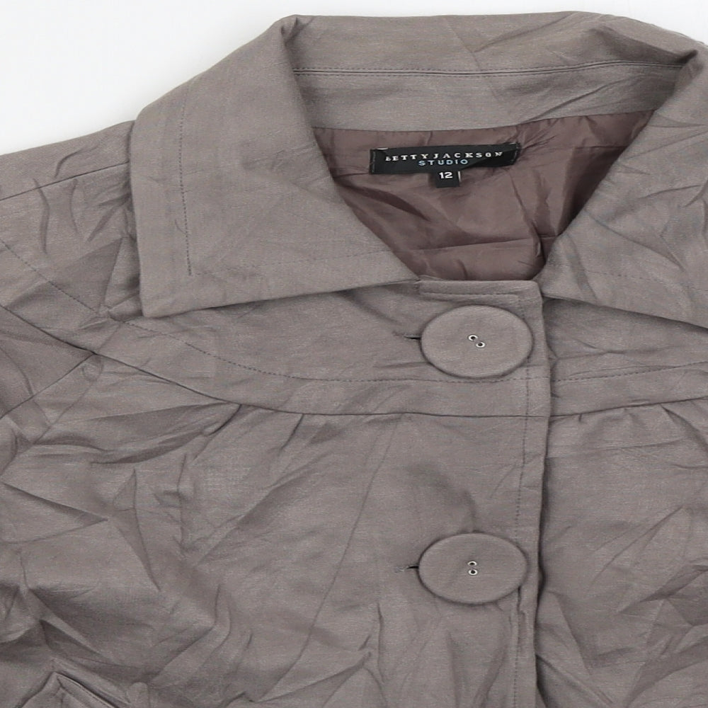 Betty Jackson Womens Grey   Jacket  Size 12  Button