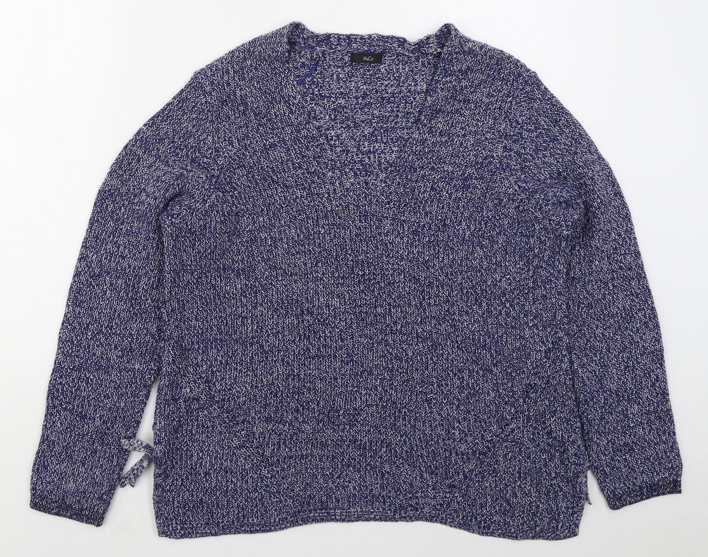 Womens UK Size 16 M&Co Blue Pullover Jumper