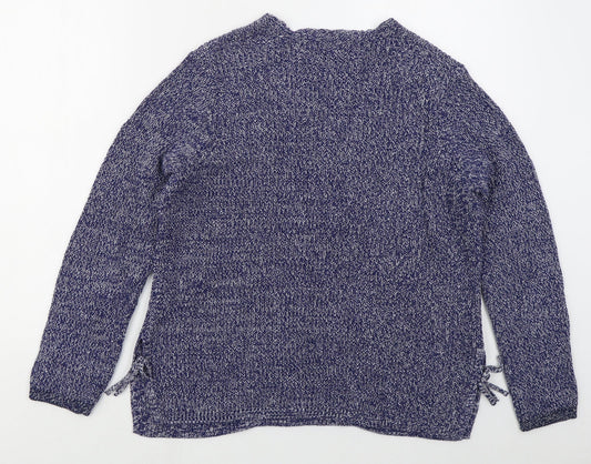 Womens UK Size 16 M&Co Blue Pullover Jumper