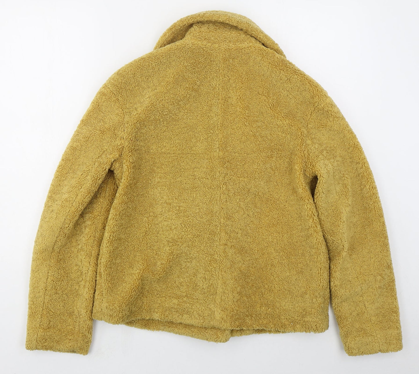 NEXT Womens Yellow   Pea Coat Coat Size S  Button
