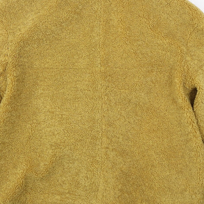NEXT Womens Yellow   Pea Coat Coat Size S  Button