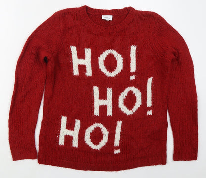 Womens UK Size 10 NEXT Red Pullover Jumper