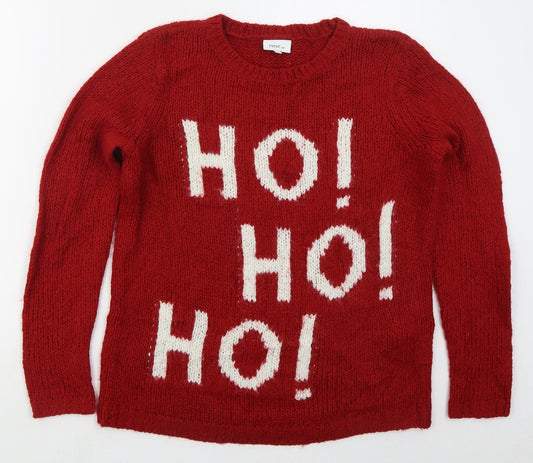 Womens UK Size 10 NEXT Red Pullover Jumper