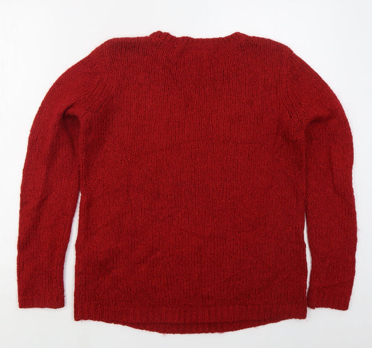 Womens UK Size 10 NEXT Red Pullover Jumper