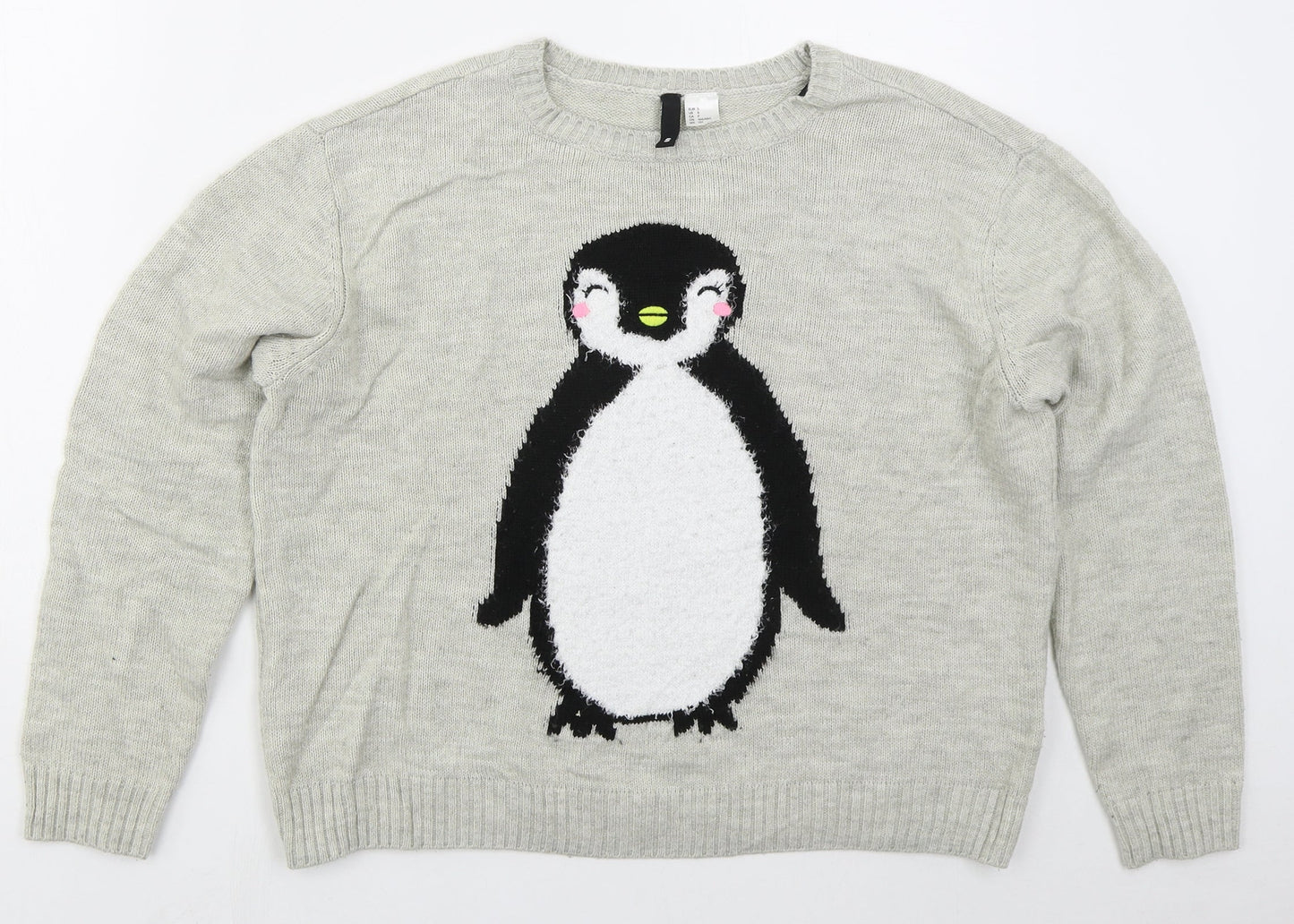 Womens UK Size S H&M Grey Pullover Jumper