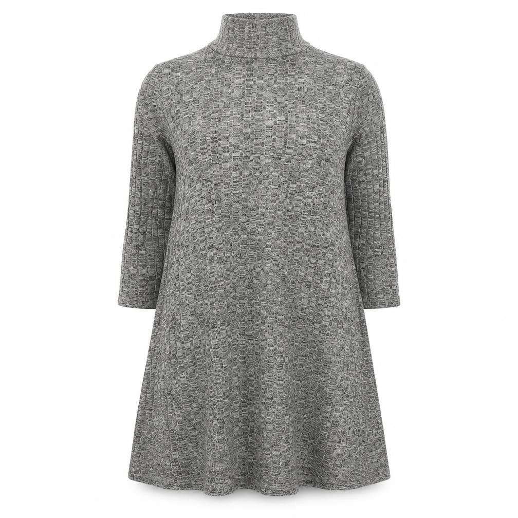 VERO MODA Womens Grey  Viscose Jumper Dress  Size S  Mock Neck Pullover