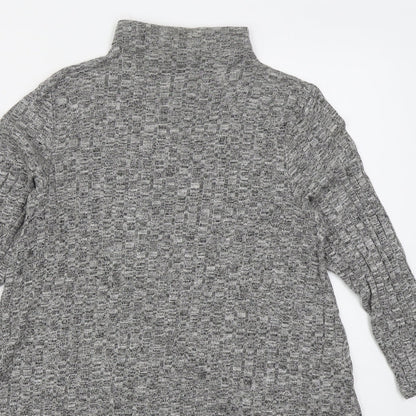 VERO MODA Womens Grey  Viscose Jumper Dress  Size S  Mock Neck Pullover