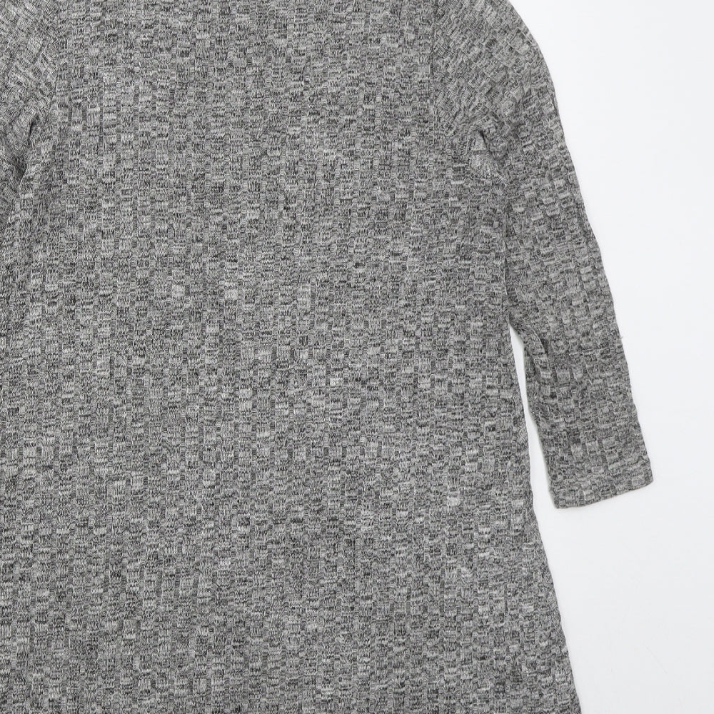 VERO MODA Womens Grey  Viscose Jumper Dress  Size S  Mock Neck Pullover