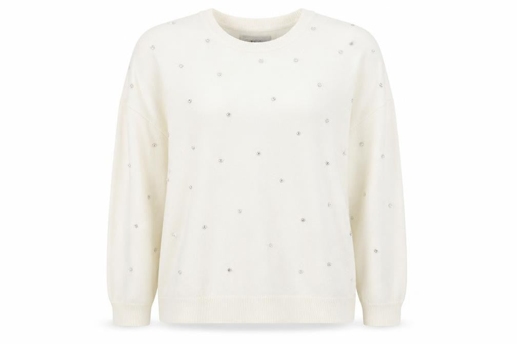 Womens UK Size L Stradivarius White Pullover Jumper