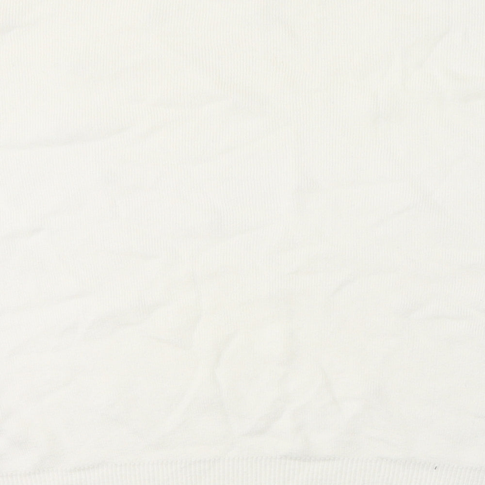 Womens UK Size L Stradivarius White Pullover Jumper