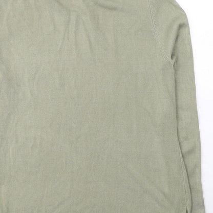 Primark Womens Green V-Neck  Acrylic Pullover Jumper Size 12