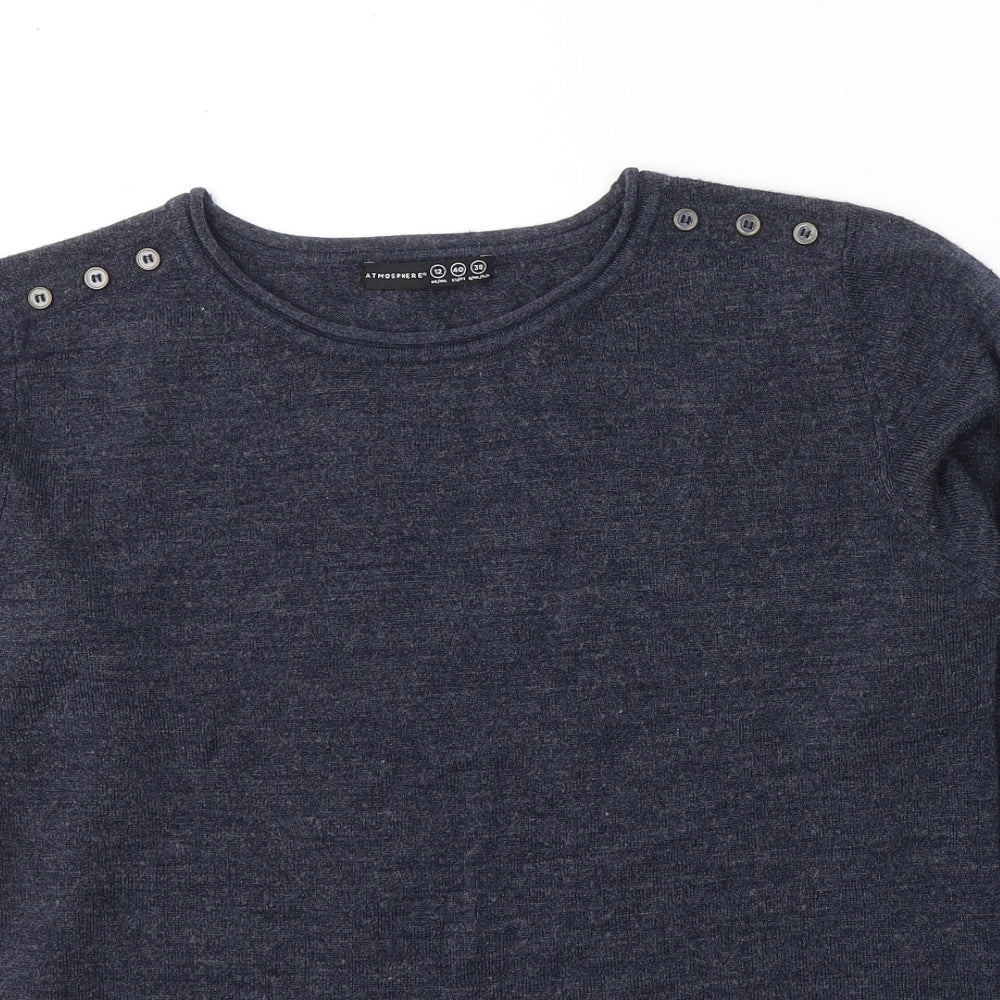Womens UK Size 12 Atmosphere Blue Pullover Jumper