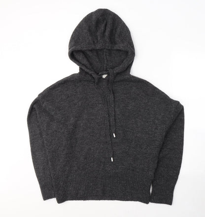 H&M Womens Grey  Acrylic Pullover Hoodie Size S  Pullover