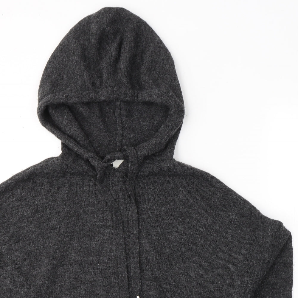 H&M Womens Grey  Acrylic Pullover Hoodie Size S  Pullover