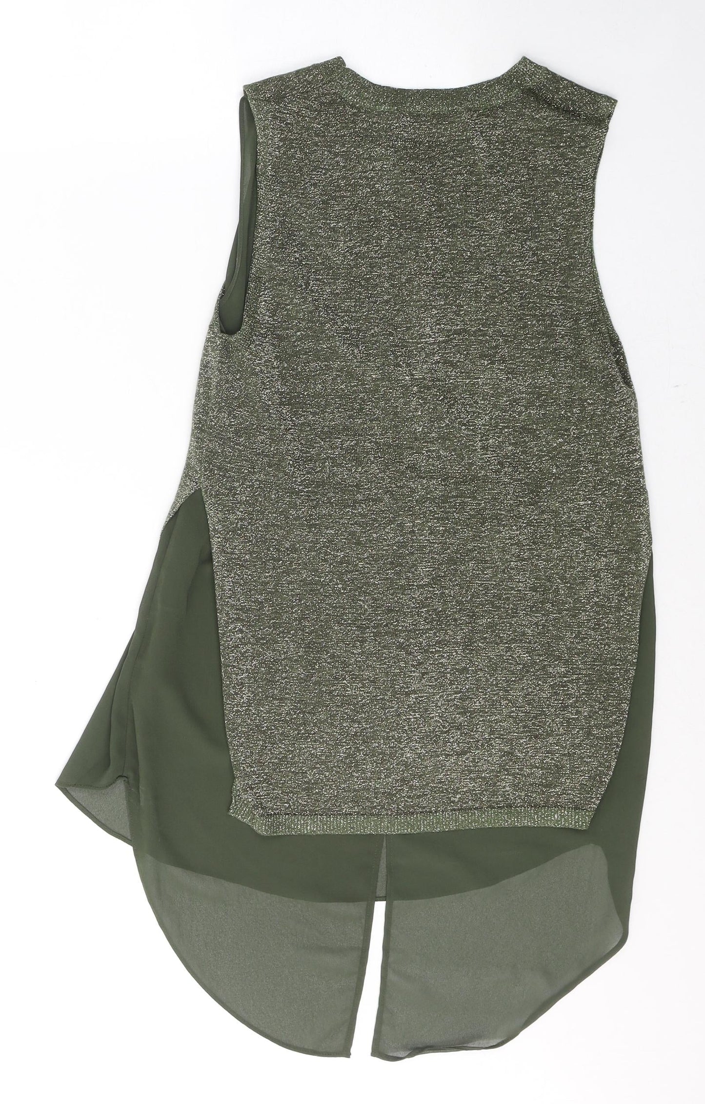 Womens UK Size XS Oasis Green Tunic Blouse