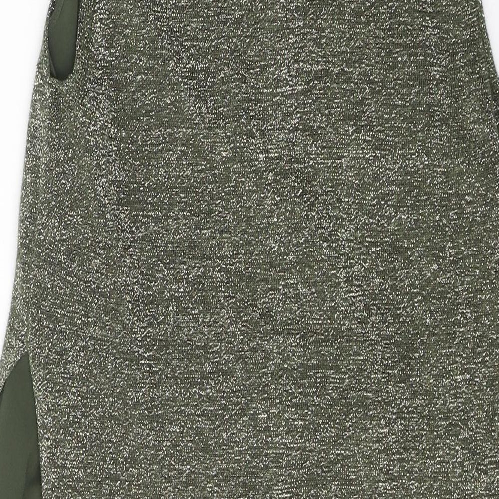 Womens UK Size XS Oasis Green Tunic Blouse