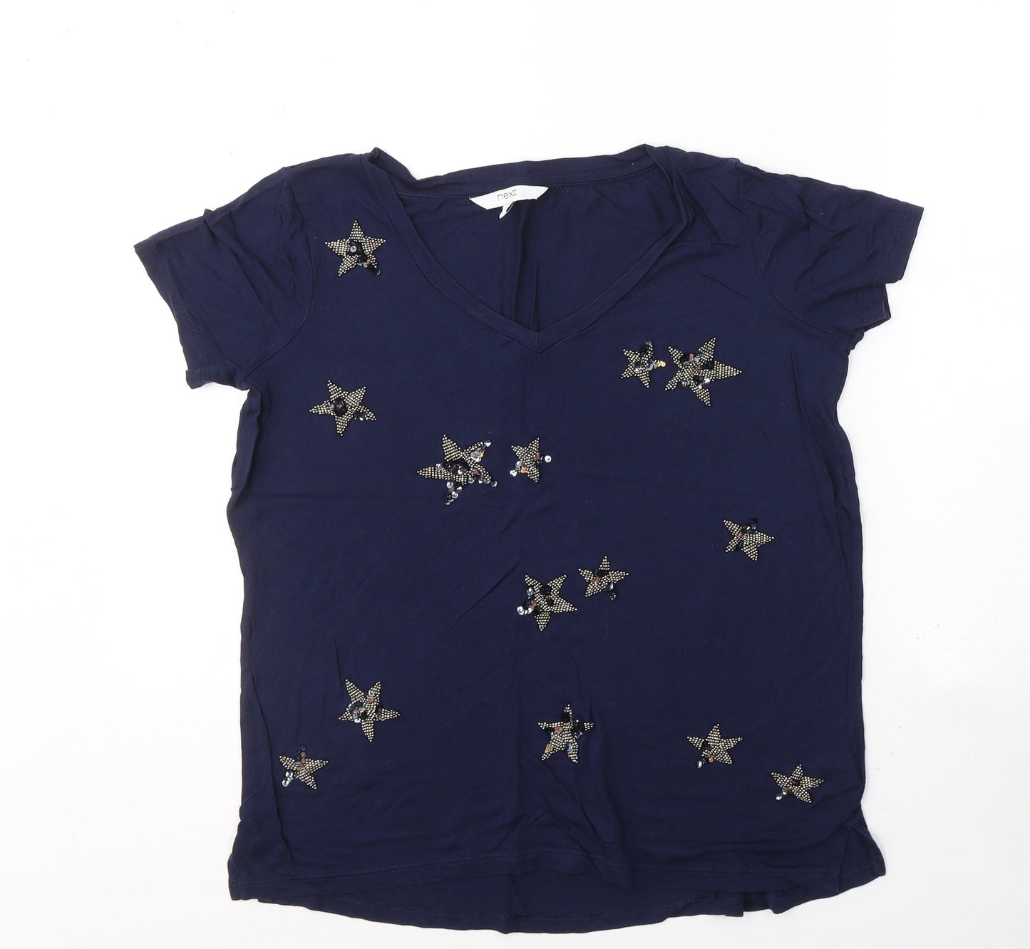 Womens UK Size 6 NEXT Blue Basic T-Shirt
